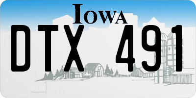 IA license plate DTX491