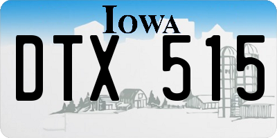IA license plate DTX515