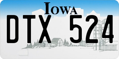 IA license plate DTX524