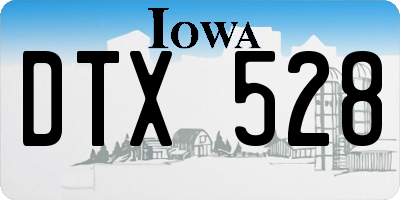 IA license plate DTX528