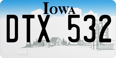 IA license plate DTX532