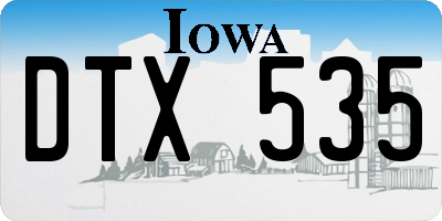 IA license plate DTX535