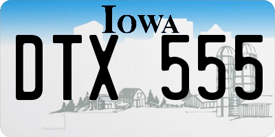 IA license plate DTX555