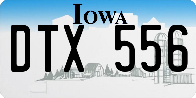 IA license plate DTX556