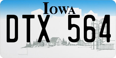 IA license plate DTX564