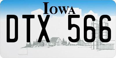 IA license plate DTX566