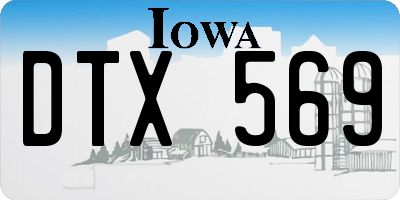 IA license plate DTX569
