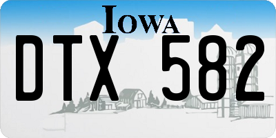 IA license plate DTX582