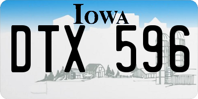 IA license plate DTX596