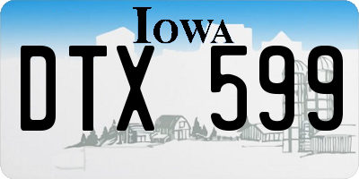 IA license plate DTX599