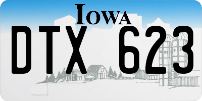 IA license plate DTX623