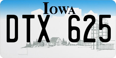 IA license plate DTX625