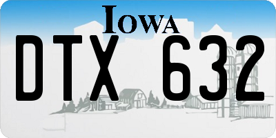 IA license plate DTX632
