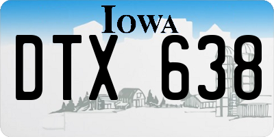 IA license plate DTX638