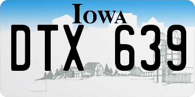 IA license plate DTX639
