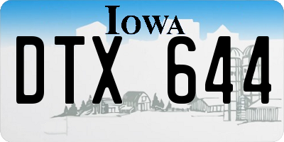 IA license plate DTX644