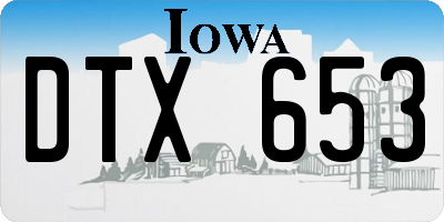 IA license plate DTX653