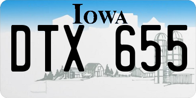IA license plate DTX655