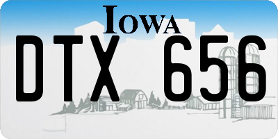 IA license plate DTX656