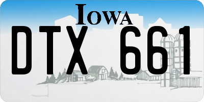 IA license plate DTX661
