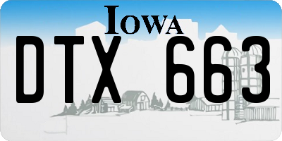 IA license plate DTX663