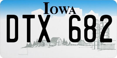 IA license plate DTX682