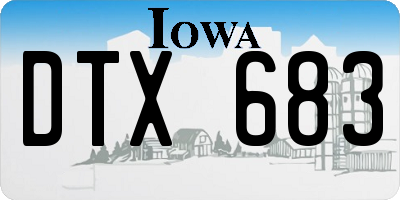 IA license plate DTX683