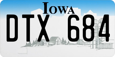 IA license plate DTX684