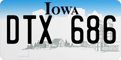 IA license plate DTX686