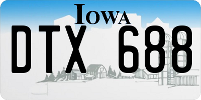 IA license plate DTX688