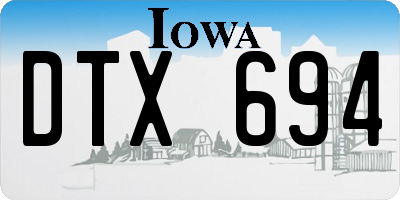 IA license plate DTX694