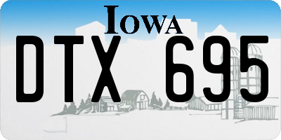 IA license plate DTX695