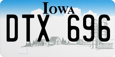 IA license plate DTX696
