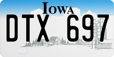 IA license plate DTX697