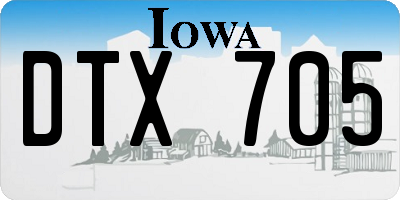 IA license plate DTX705
