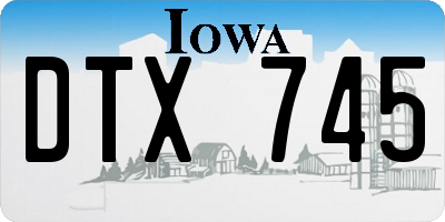 IA license plate DTX745