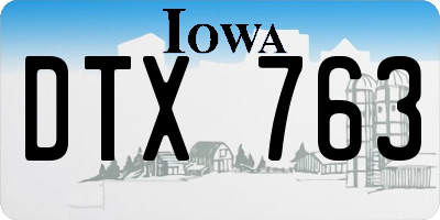 IA license plate DTX763