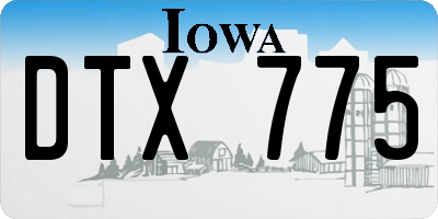 IA license plate DTX775