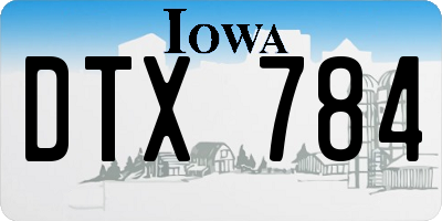 IA license plate DTX784