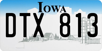 IA license plate DTX813