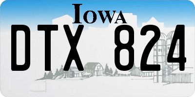 IA license plate DTX824
