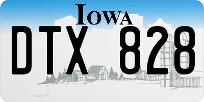 IA license plate DTX828