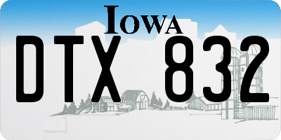 IA license plate DTX832