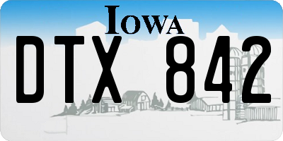 IA license plate DTX842