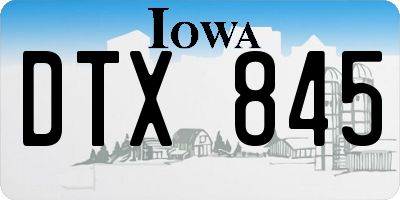 IA license plate DTX845