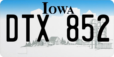 IA license plate DTX852