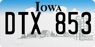IA license plate DTX853
