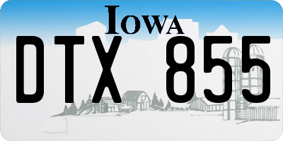 IA license plate DTX855