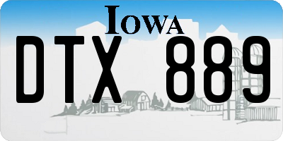 IA license plate DTX889