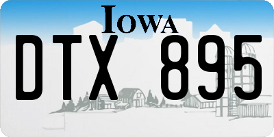 IA license plate DTX895